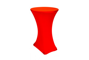 Скатерть стрейч красная на стол коктейльный 1,1*0,7м